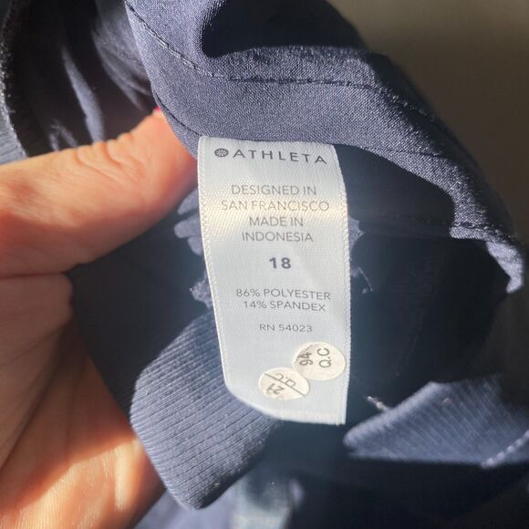 Athleta Nolita Tuxedo Stripe Wide Leg Pant - Navy 18 - Picture 12 of 12